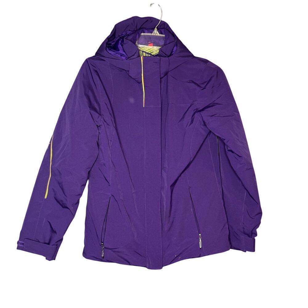 Spyder Jacket Youth 16 Purple Performance Ski Jacket Pockets Hood